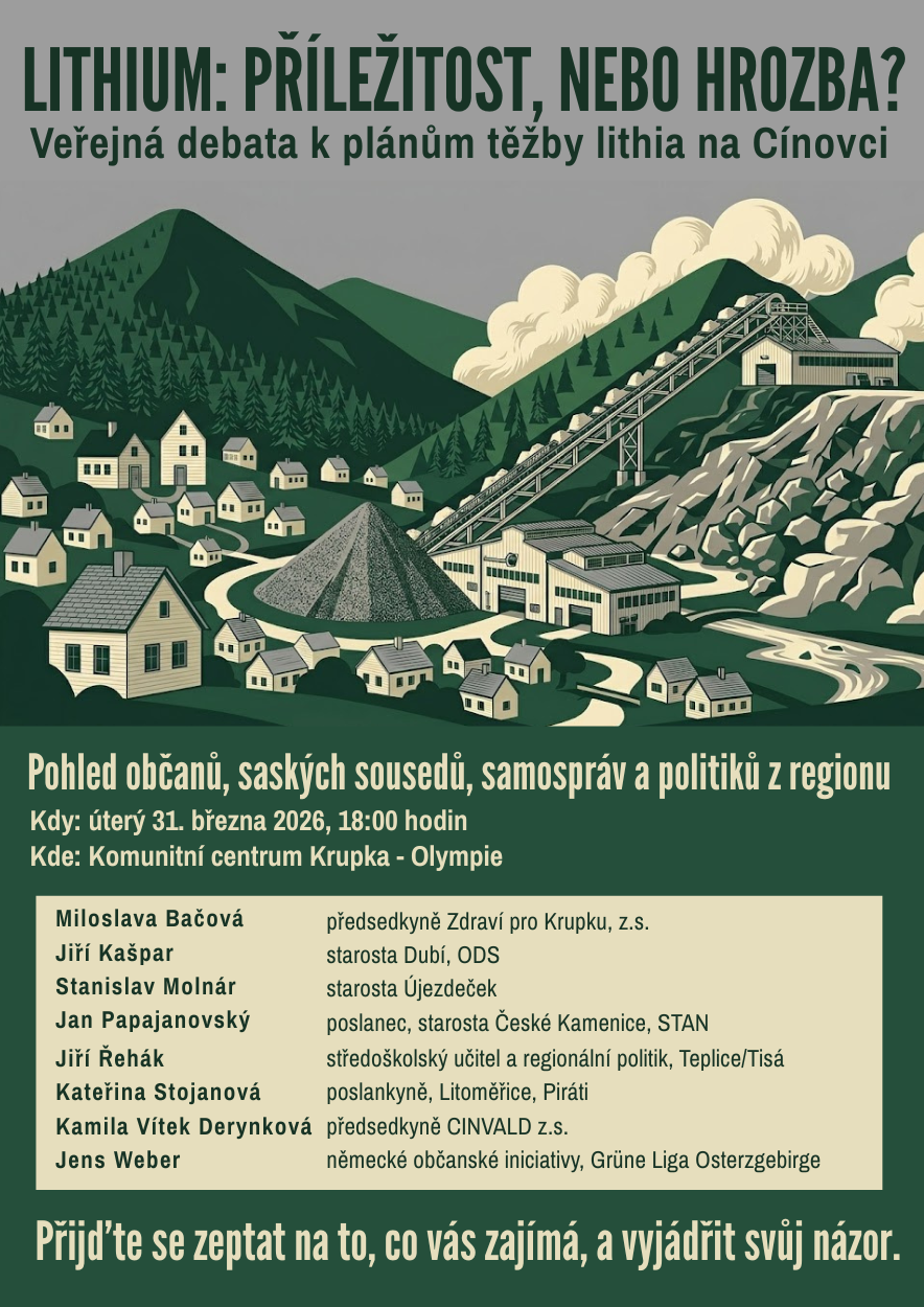 Veřejná debata: LITHIUM: PŘÍLEŽITOST, NEBO HROZBA?