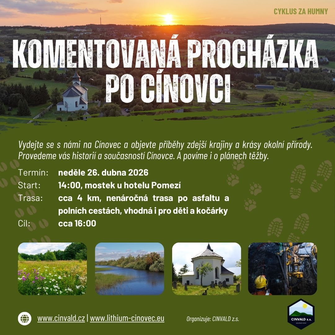 Komentovaná prohlídka Cínovec 26.4.2026
